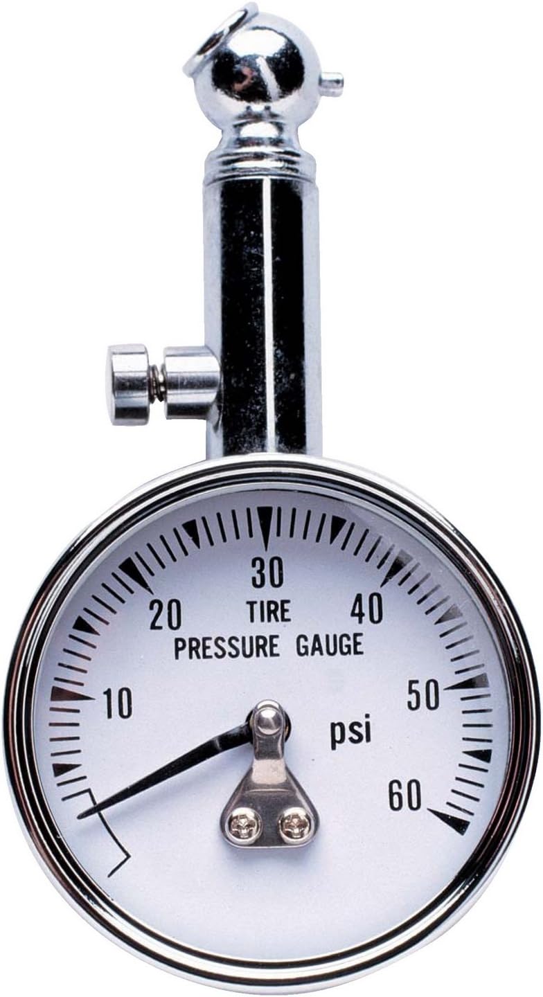 0-60 Tire Pressure Gauge with 45° End