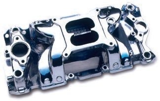 Small Block Chevy V8 Crosswind Intake Manifold - Polished - Professional Products