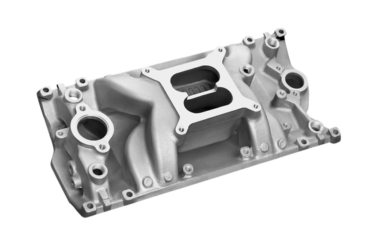 SBC Crosswind Dual Plane Intake Manifold - Satin