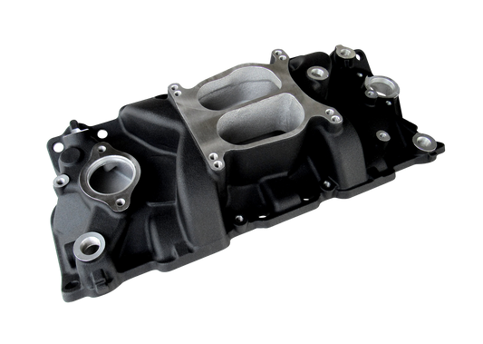SBC V8 Non-EGR Intake Manifold - Black #52040