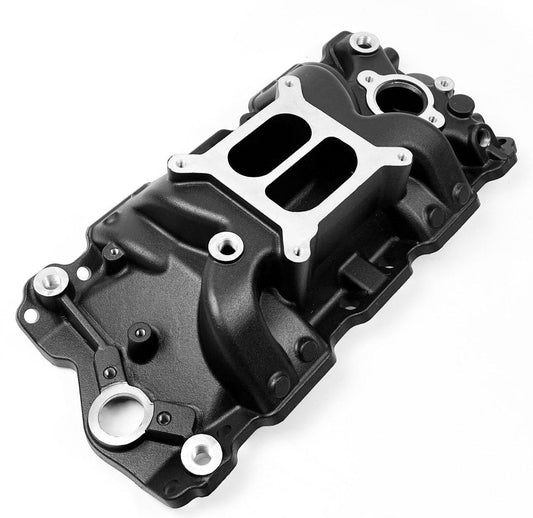 Small Block Chevy V8 Typhoon Intake Manifold - Black