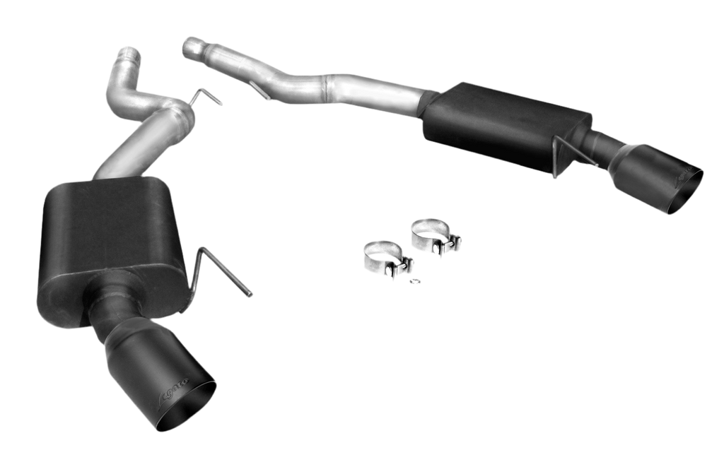 2015-'17 Ford Mustang GT V8 Axle Back Exhaust - Black Tips