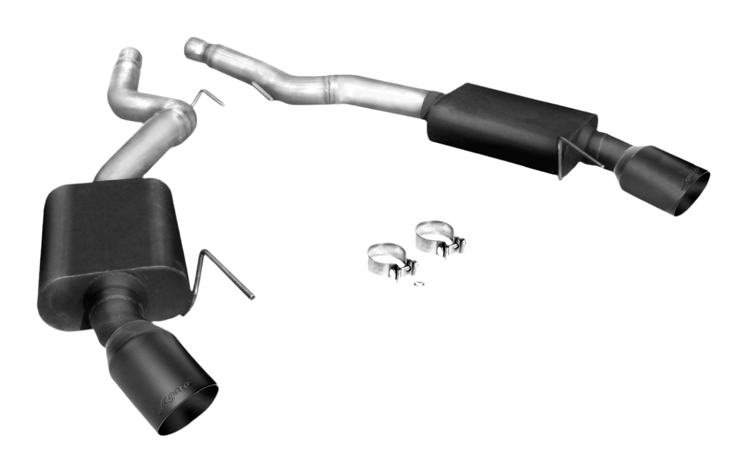 2015-'17 Ford Mustang GT V8 Axle Back Exhaust - Black Tips