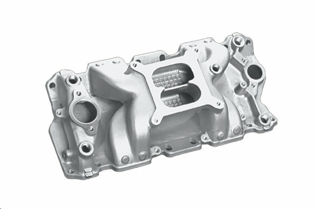 Small Block Chevy V8 Crosswind Intake Manifold Satin - Professional Products