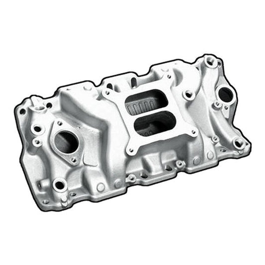 52013 - SB Chevy Cyclone+Plus Carbureted Intake Manifold Satin - Professional Products