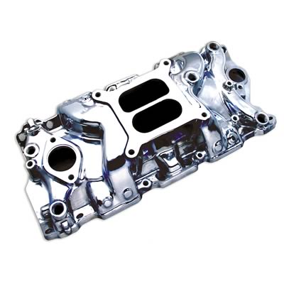 52012 - SB Chevy Cyclone+Plus Carbureted Intake Manifold Polished - Professional Products